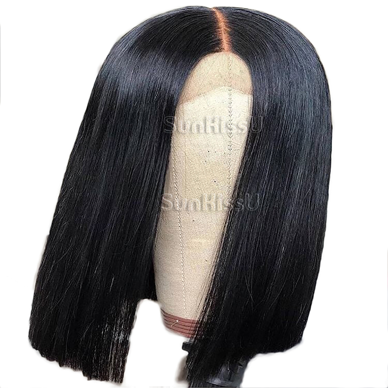 the hot selling 100% human hair 4*4 bob wigs, 150% and 180% density brazilian bob wig