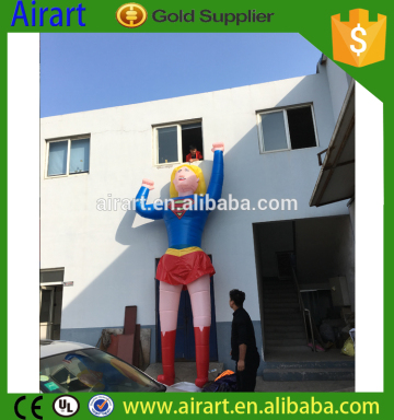 Factory direct sale cheap inflatable superman, cartoon inflatable superman, giant inflatable superman