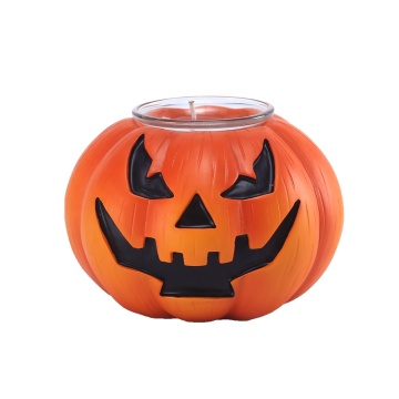 3.3-inch Pumpkin Statue: A Resin Candlestick Sculpture for Halloween Decoration and Classic Grimace Pumpkin Figurine Gift