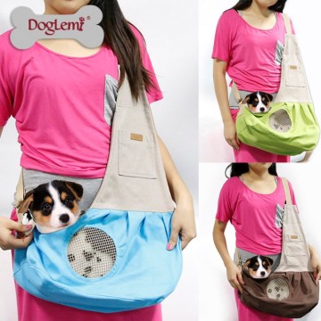 Nature Canvas Pet Sling Bag Dog Overnight Bag Dog Trendy Sling Bag