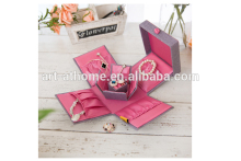 Dissilient jewelry box for rings, earrings, necklace, etc.