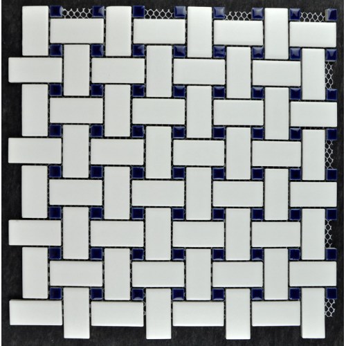 White Weaving Design Porcelain Mosaic