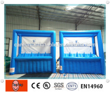 Airblown inflatable movie screen/advertising screen for outdoors using