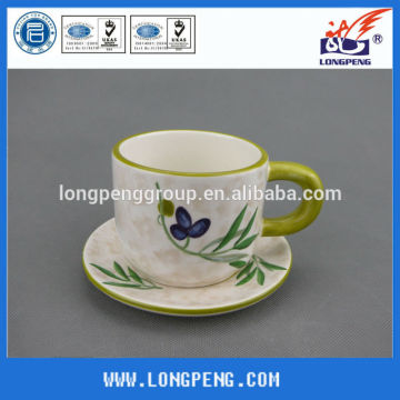Handmade Ceramic Dolomite Tea Cup and Saucer