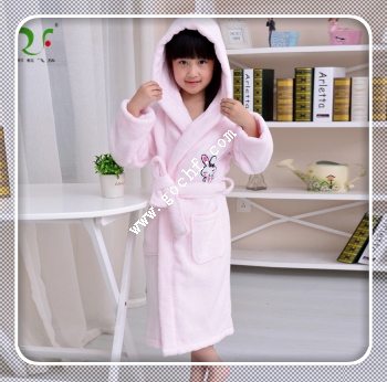 Babby hooded Velvet terry bathrobe