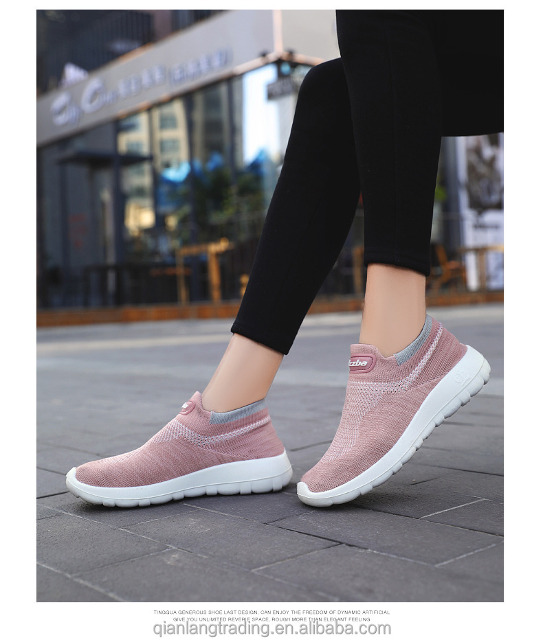 men Running shoes flying knit pumps shoes,couples Slip-On walking shoes for women/men ,Polyurethane high elastic flying weave