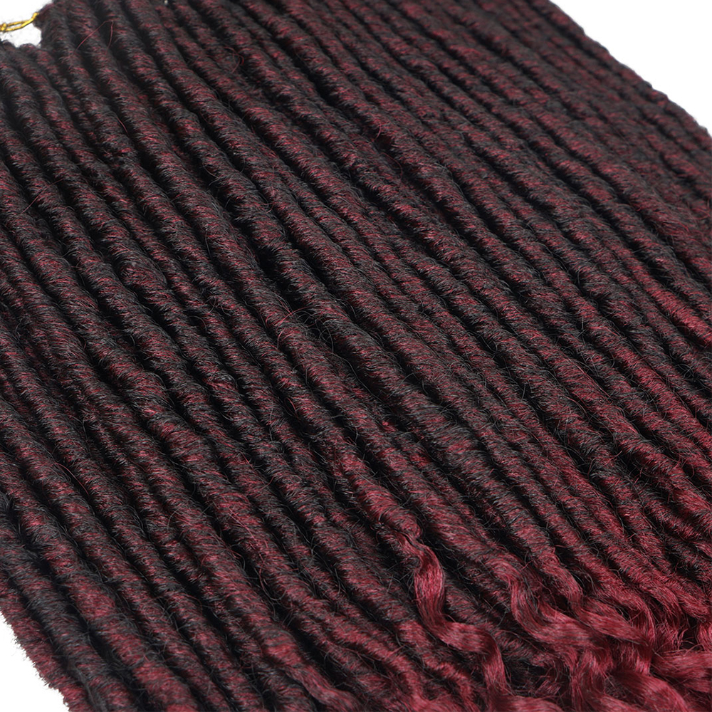 salon packaging Faux Locs Curly Crochet Braiding Hair 14 18 Inch Goddess Faux Locks Hair Synthetic Crochet Braids Hair Extension