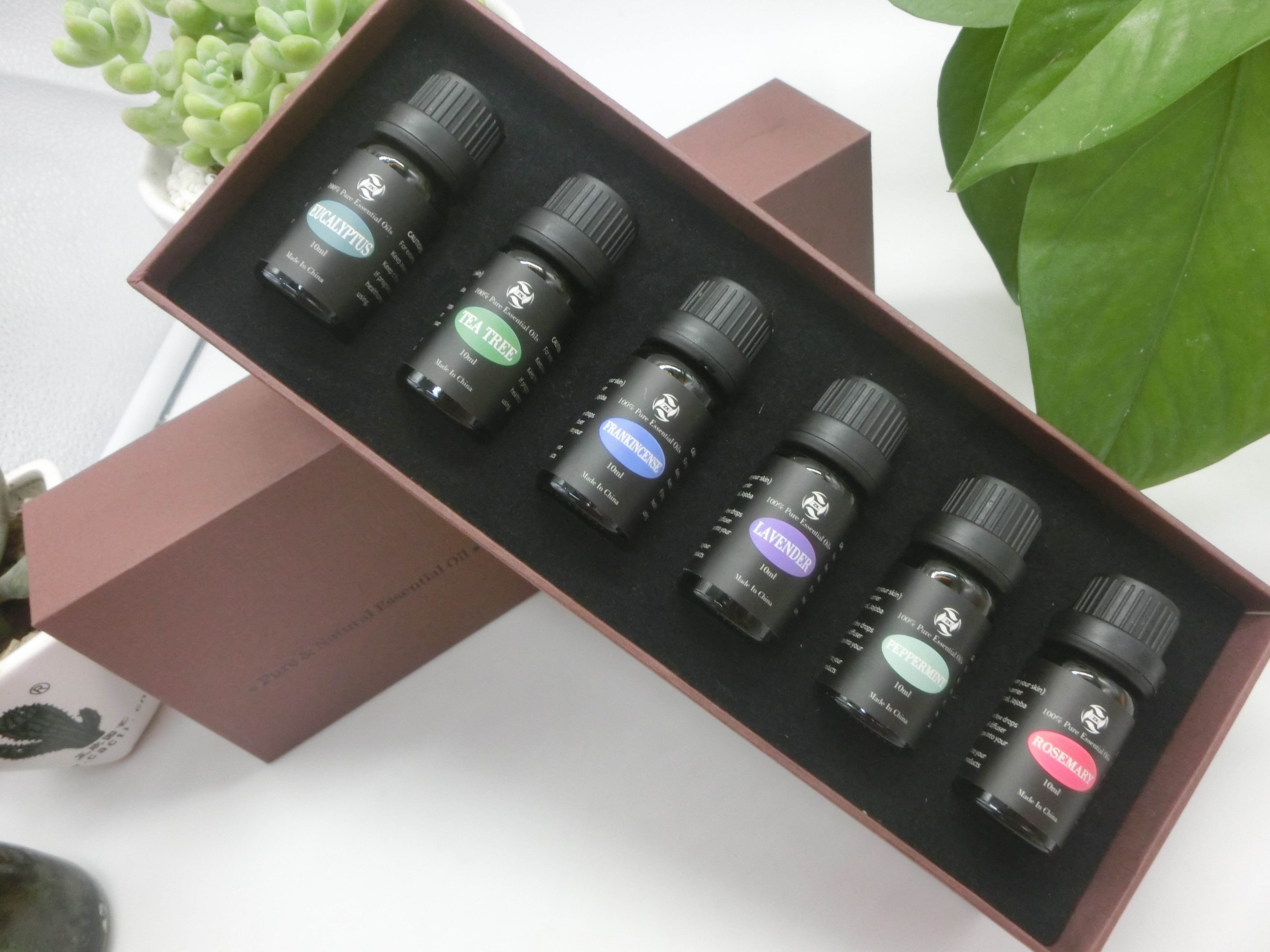 Private label ang logo essential oil gift set