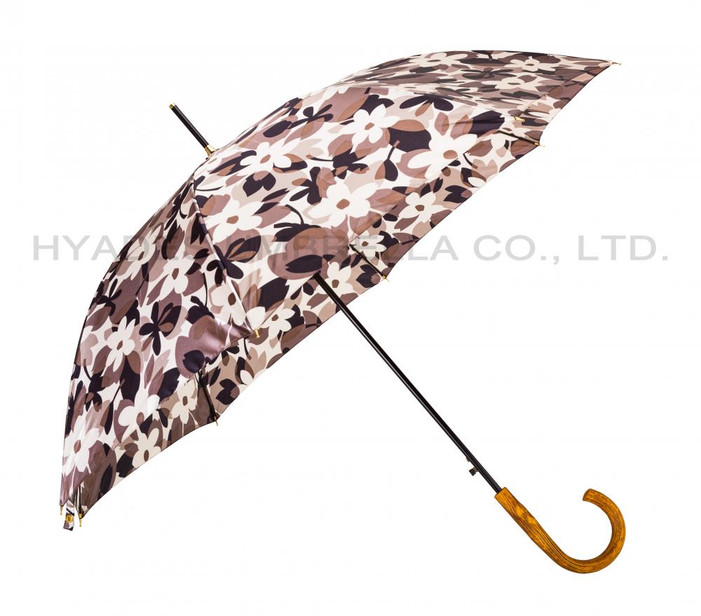 Parapluie de bâton floral pour dames