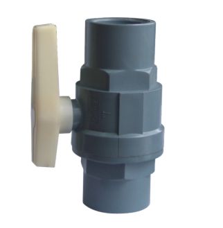 PVC two pieces ball valve with stainless steel handle