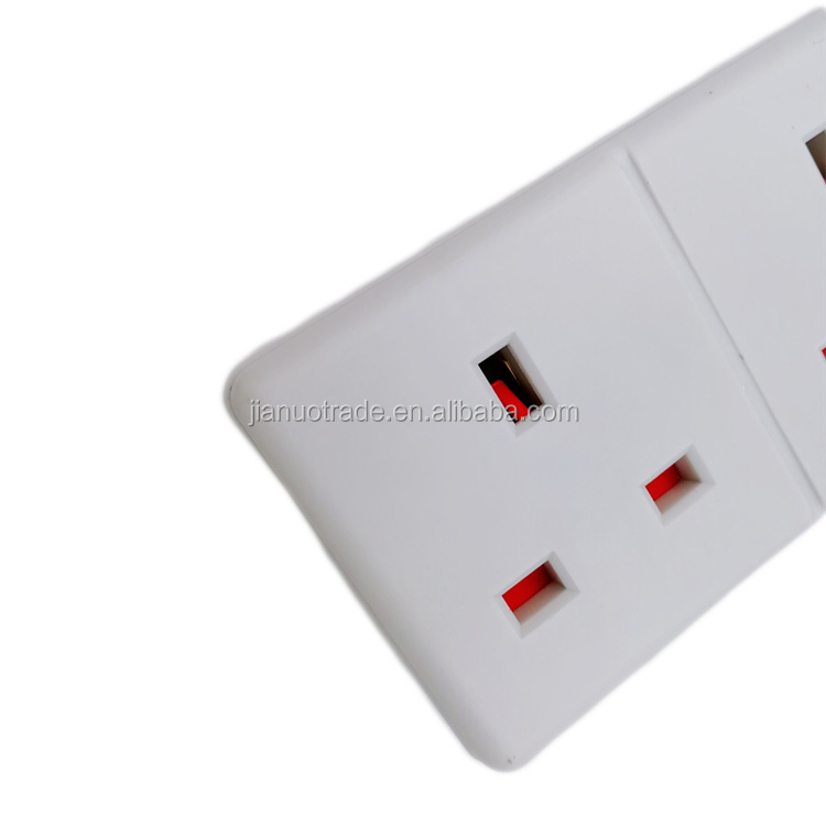 13A UK Fused Plug 4 Gang Power Strip