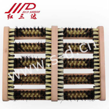 wood shoe brush snow boot scraper mat