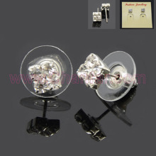 2014 fashion stud earrings with inlaying crystal stud earrings for wedding