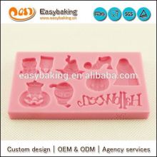 New arrival custom halloween silicone fondant cake decorating mold for arts&crafts