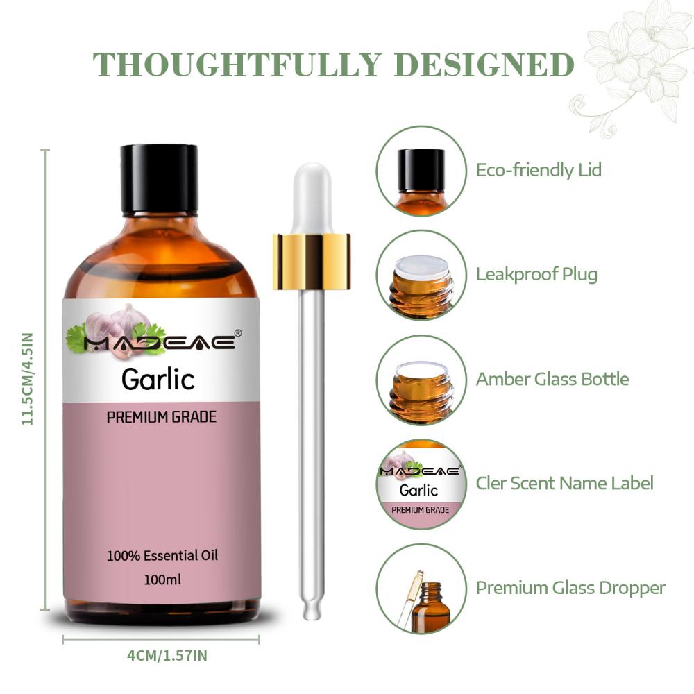 100% Natural and Pure Garlic Essential Oil For Body Cosmetic