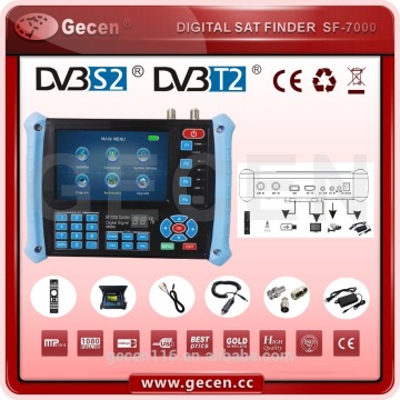 DVB S2 & DVB T2 digital satellite finder meter picture Full color LCD 5inch