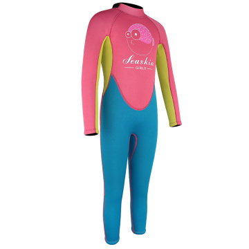 Bambini a maniche lunghe in pelle di pelle di pelle di muta di snorkeling neoprene