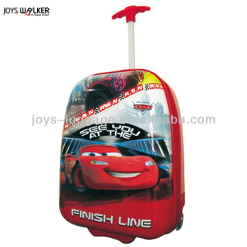 square shape cartoon characters luggage suitcase, red car