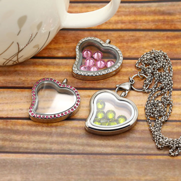 Heart Locket Pendant Berry Locket Shape Necklace