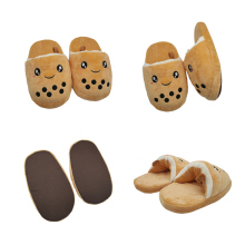 Boba Tea Plush Slippers - Customize Kids Slipper Shoes Online
