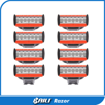 Stainless Steel 5 Blade Razor Blade Shave Cartridge With Extra Trimmer Blade