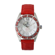 Fashion stone stainless steel watch womens