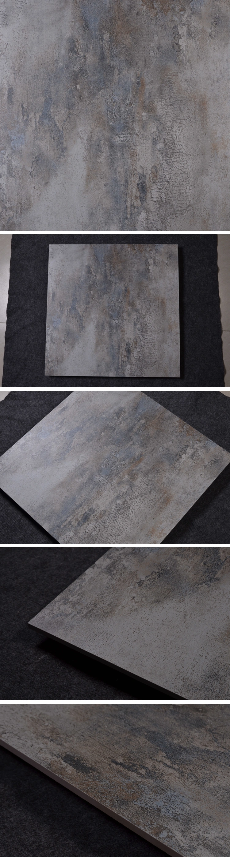 600X600mm Mexican Patio Courtyard Floor Dark Gray Stone Tile