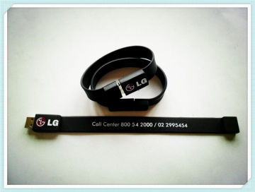 Dark Blue Flexible Silicone Usb Wrist / Usb Flash Drive Bracelet