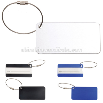 Metal Luggage Tag , Cable String Metal Luggage Name Tag , Travel Tag