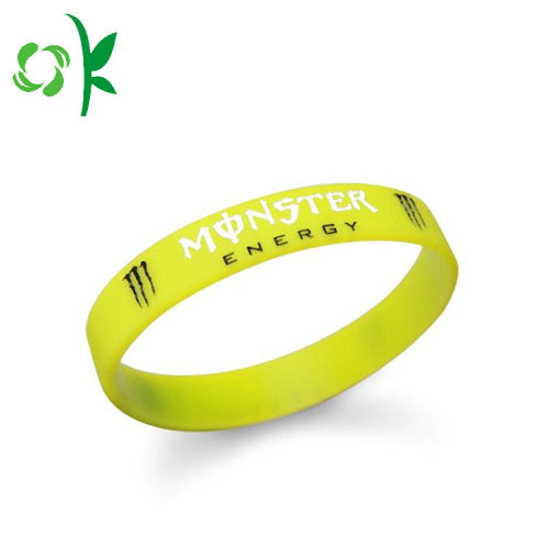 Bracelet personnalisé en silicone vert vif crée un bracelet personnalisé