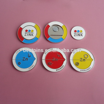 Custom logo enamel magnetic ball markers