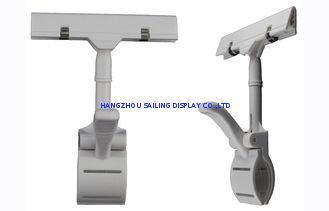 ABS Stanchion Price Tag Holder Clip , White Promotional Thu