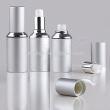 high end round shape dual wall aluminum fancy lotion bottles