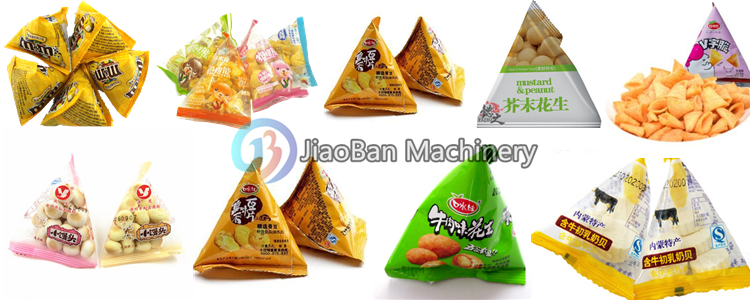 JB-150S Vertical Automatic Triangle Taper Bag Packing Machine Chips Snack Food Chocolate Beans Packaging Machinery Factory price