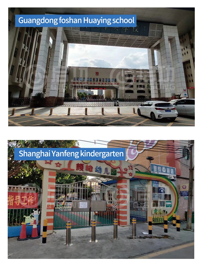 2020 Full Automatic Stainless Steel LED Hydraulic Road Rising Bollard Barrier Lifting Column Blocker