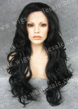 Heat Resistant custom wig long loose wavy synthetic lace front wig
