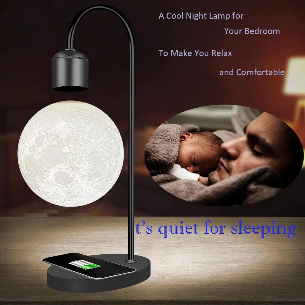 Moon Lamp with Magnetic Levitation and Wireless Charging