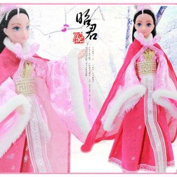 11.5 inch plastic Chinese minority traditional dolls