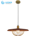 LEDER Drop Pendelleuchten aus Holz