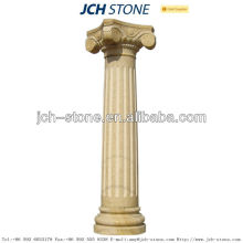 Interior building and decoration modern classic beige granite stone pillar