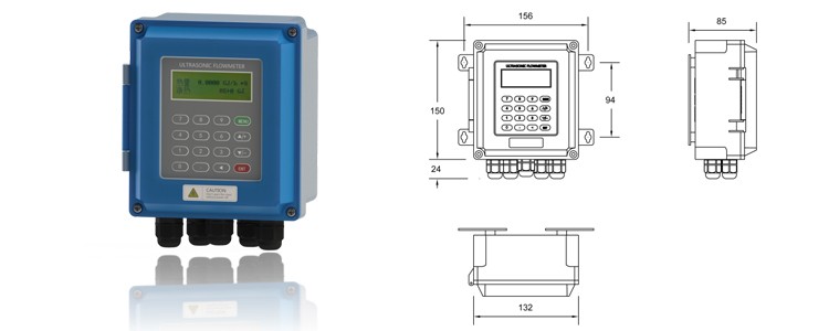 GUF120A-W HVAC SD المشبك على عداد المياه بالموجات فوق الصوتية مع RS485