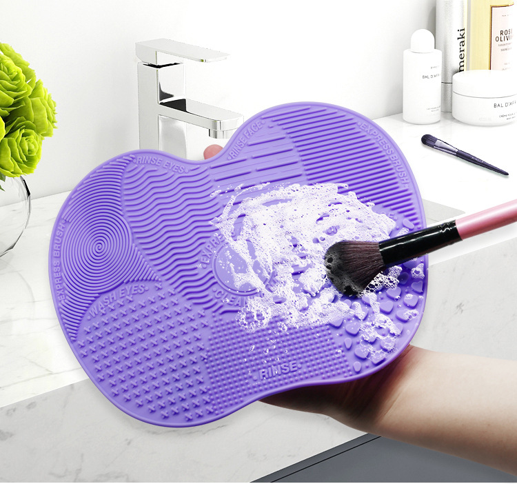 Silicone Makeup Brush Cleaner Pad Make Up Washing Brush Gel Cleaning Mat Hand Tool Foundation Makeup Brush Scrubber Board