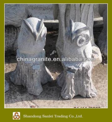 outdoor granite owl sculpture