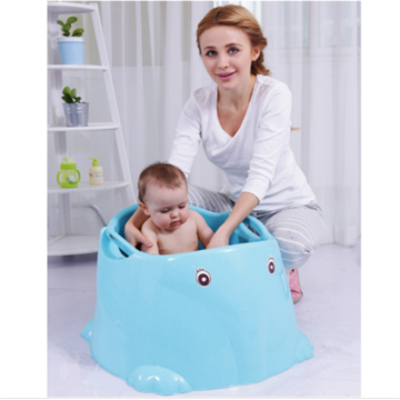 Elephant Shape Plastic Baby Deep Bathtub With Seat