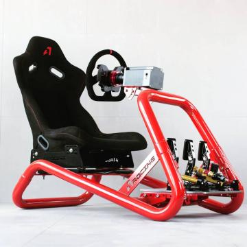 simulator red frame with bucket seat