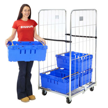 Foldable Storage Rolling Laundry Cart