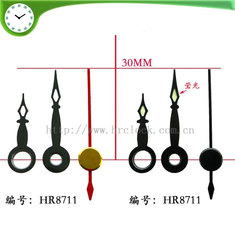 Wall Clock Accessories Parts Custom Color Metal Clock Hands