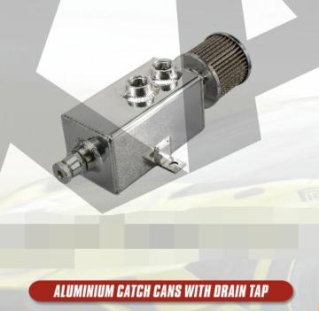 Aluninum catch cans with drain tap