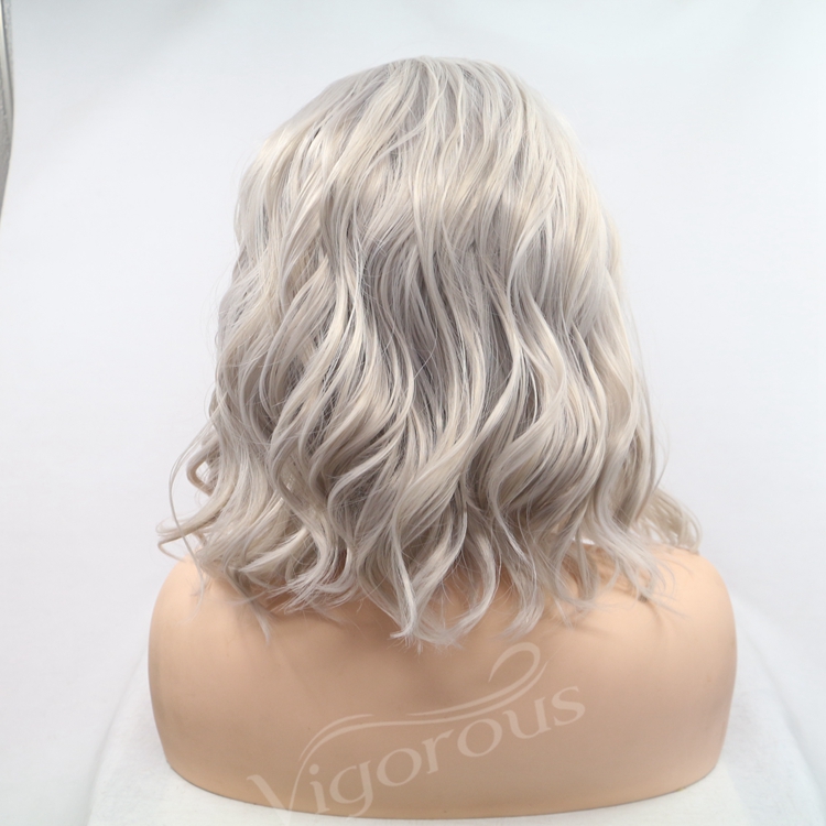 Vigorous mono short bob premium high quality afro kinky curly wholesale black women synthetic hair wigs lace front