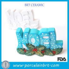 Wholesale White NOEL Shape Ceramic Bisque